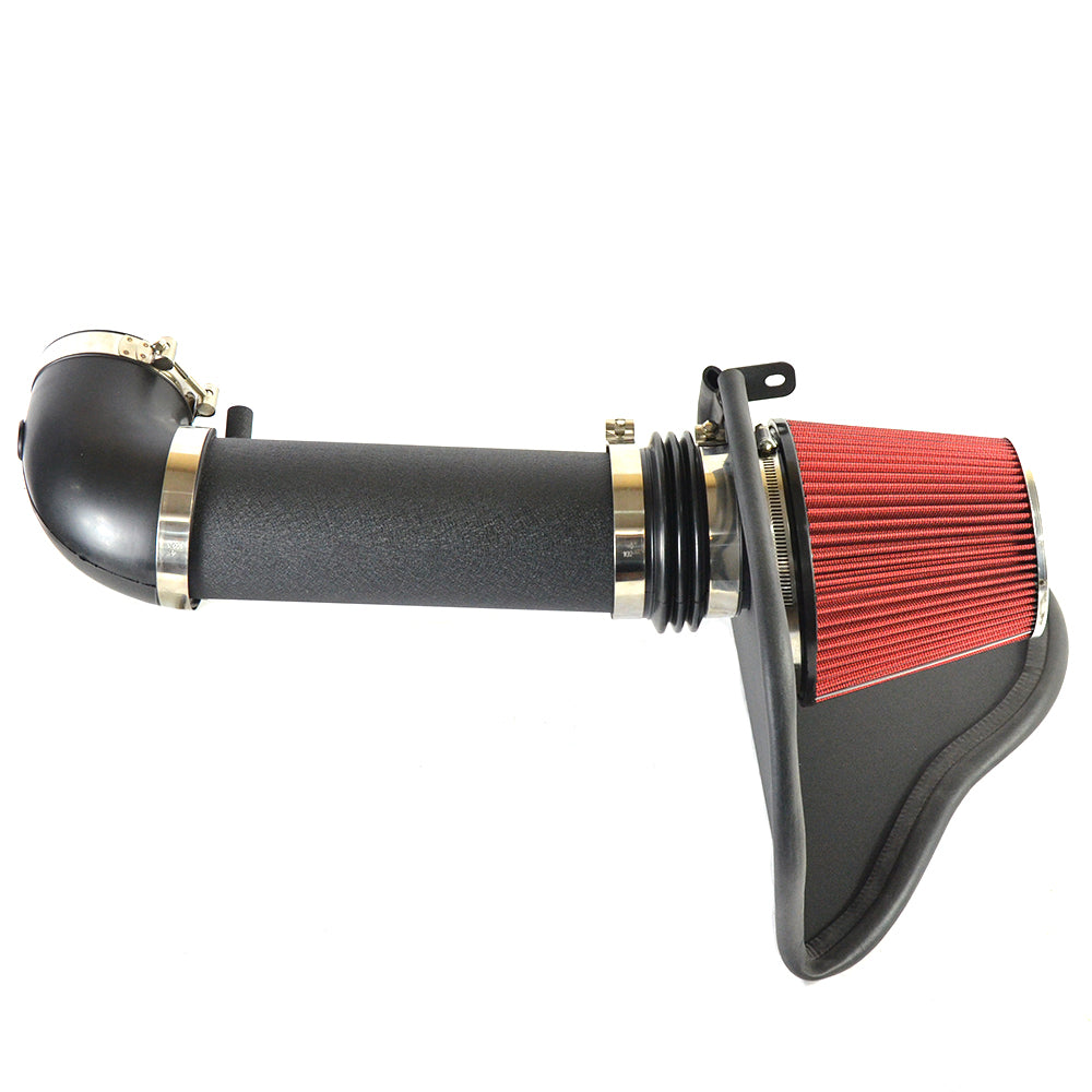 Intake Pipe with Black Wrinkle & Red Air Filter for 2005-2010 Dodge/Chrysler V8 5.7L/6.1L