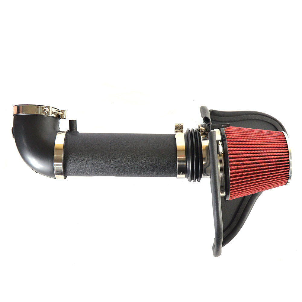 Intake Pipe with Black Wrinkle & Red Air Filter for 2005-2010 Dodge/Chrysler V8 5.7L/6.1L