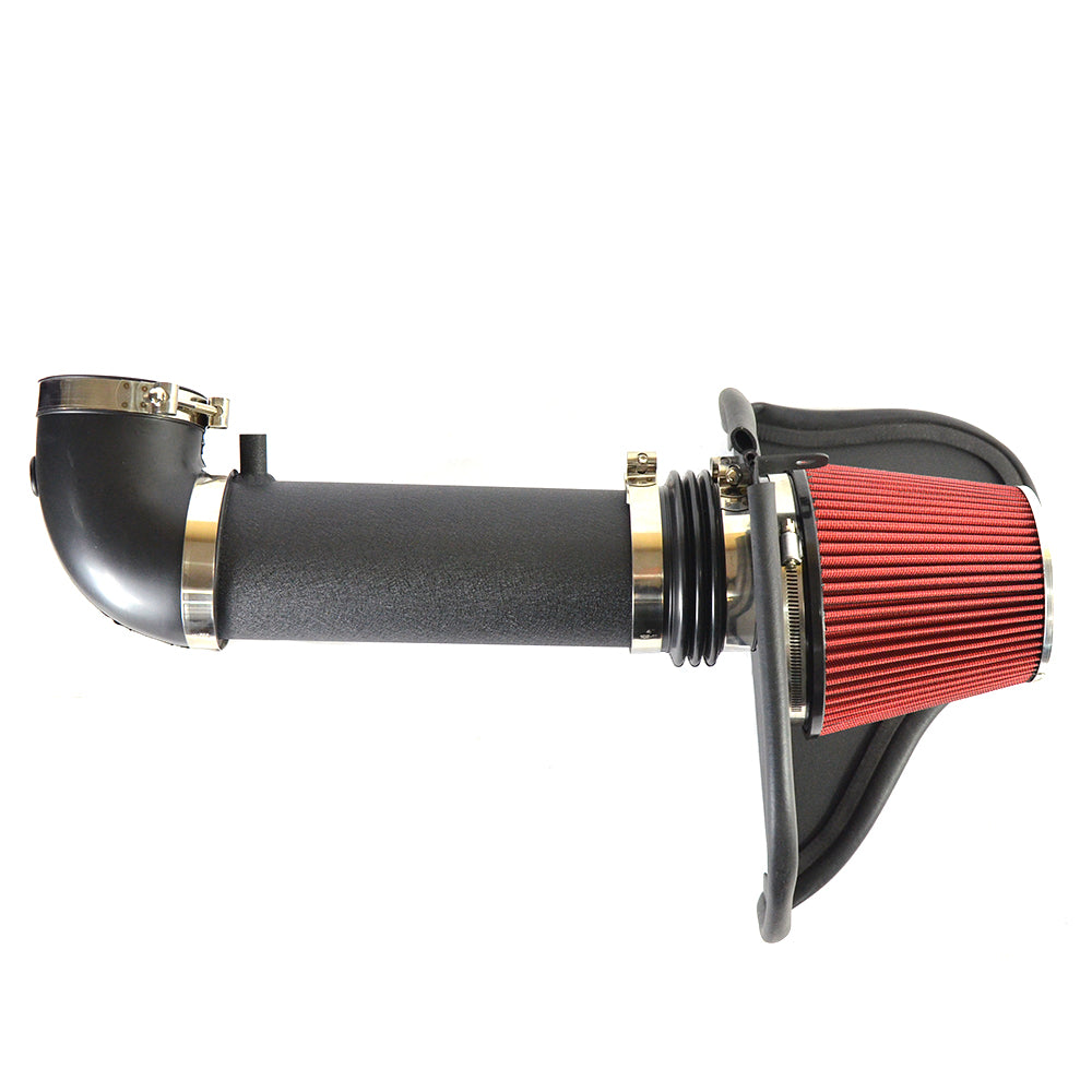 Intake Pipe with Black Wrinkle & Red Air Filter for 2005-2010 Dodge/Chrysler V8 5.7L/6.1L