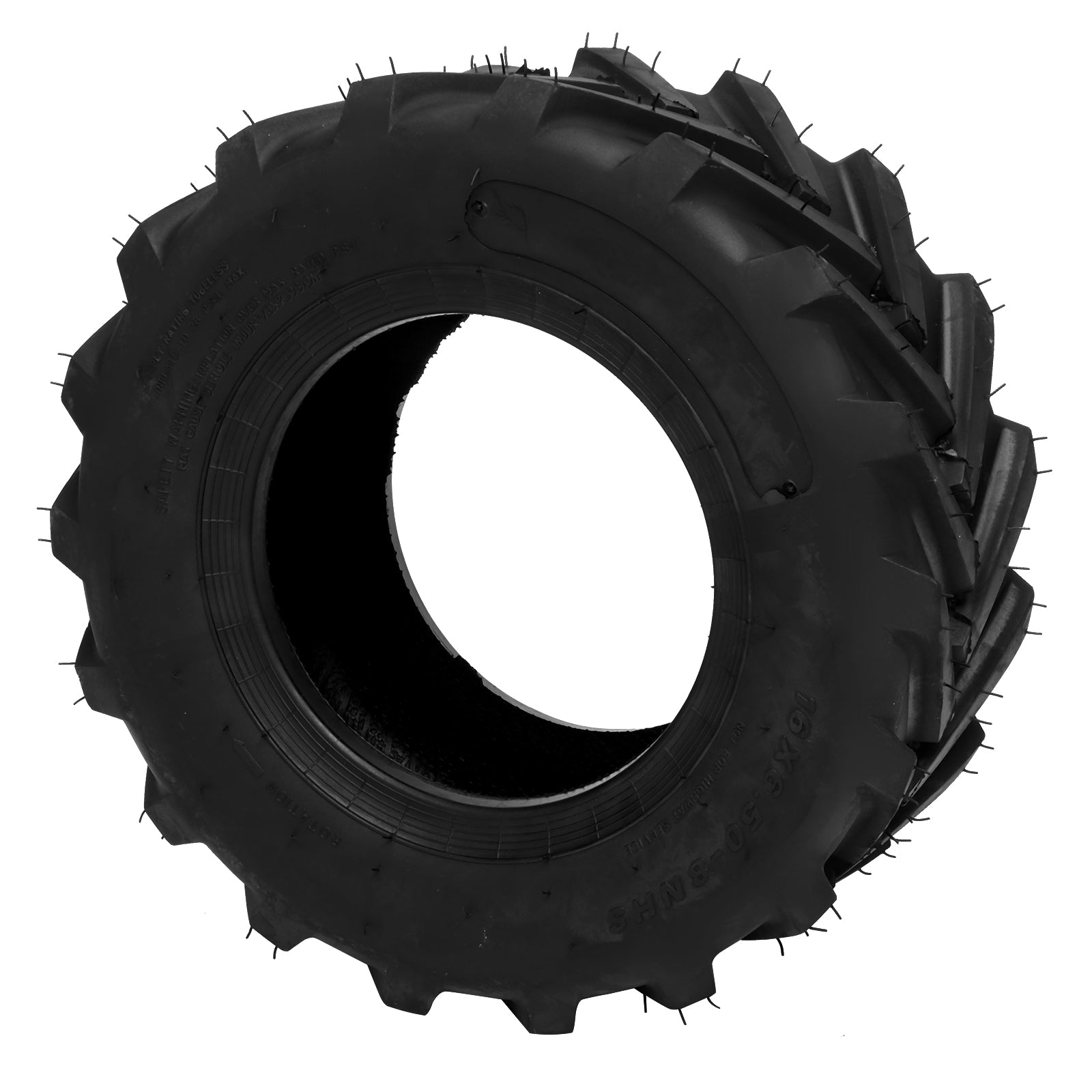 2 PCS Super Lug Tractor Tire -16x6.50-8, 4PR, Tubeless