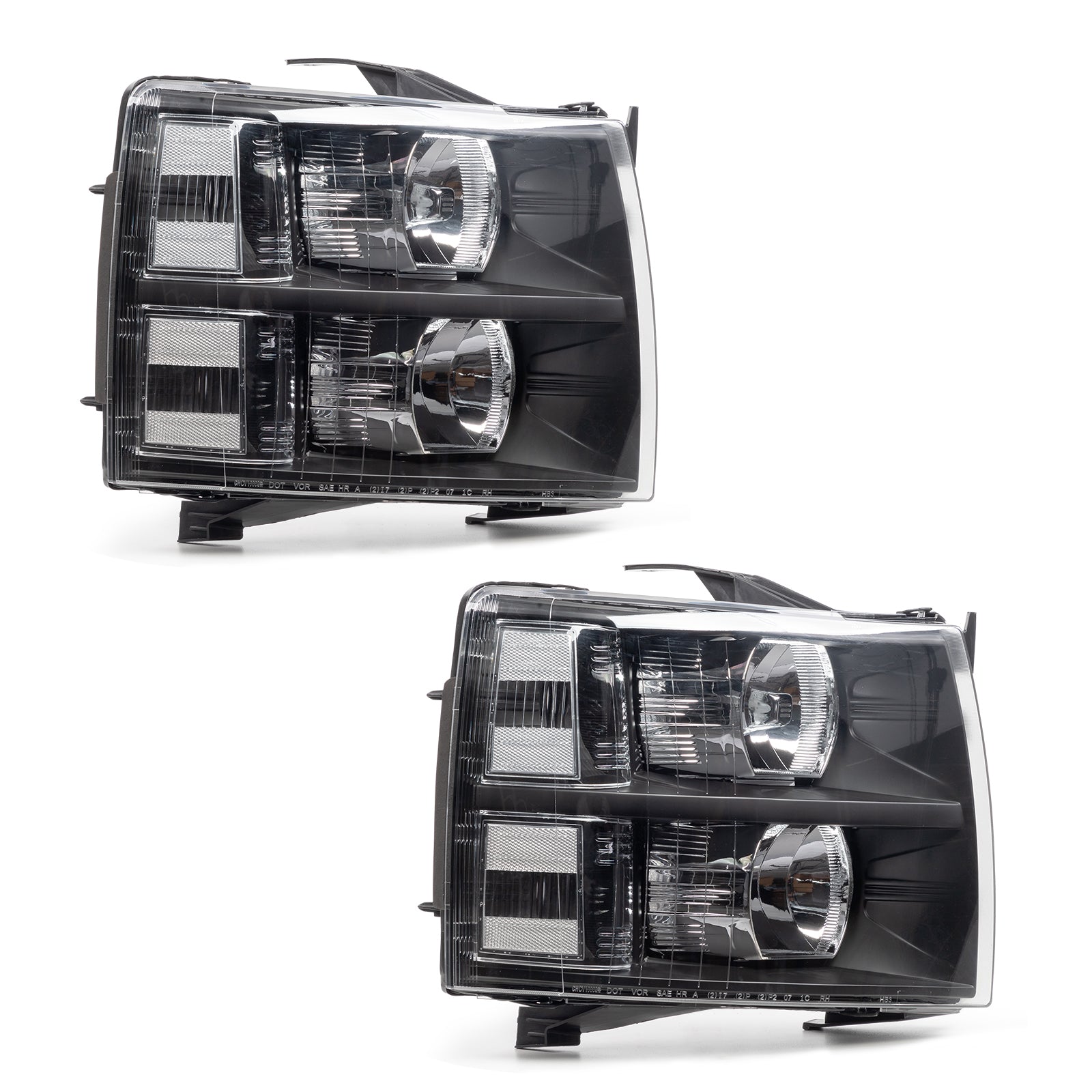 Headlights For 2007-2013 Chevy Silverado 1500 2500HD 3500HD Clear Projector