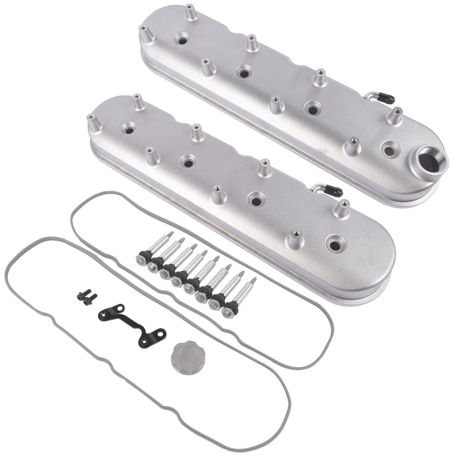 Aluminum Valve Covers & Coil Mounts 241-110 JM8082-1 for GM LS Cast Tall LS1 LS2 LS3