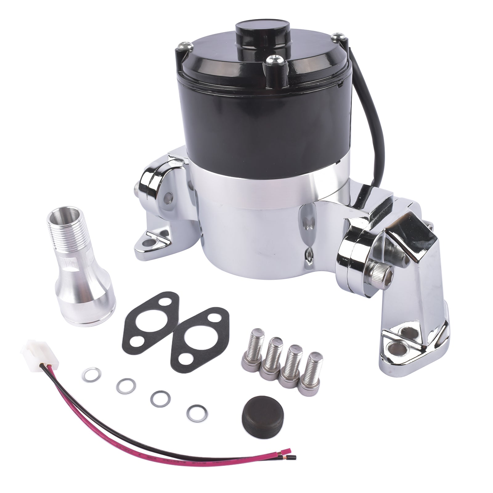 Chrome High Flow Electric Water Pump for SBC Small Block Chevy 283 327 350 400 V8 8010C