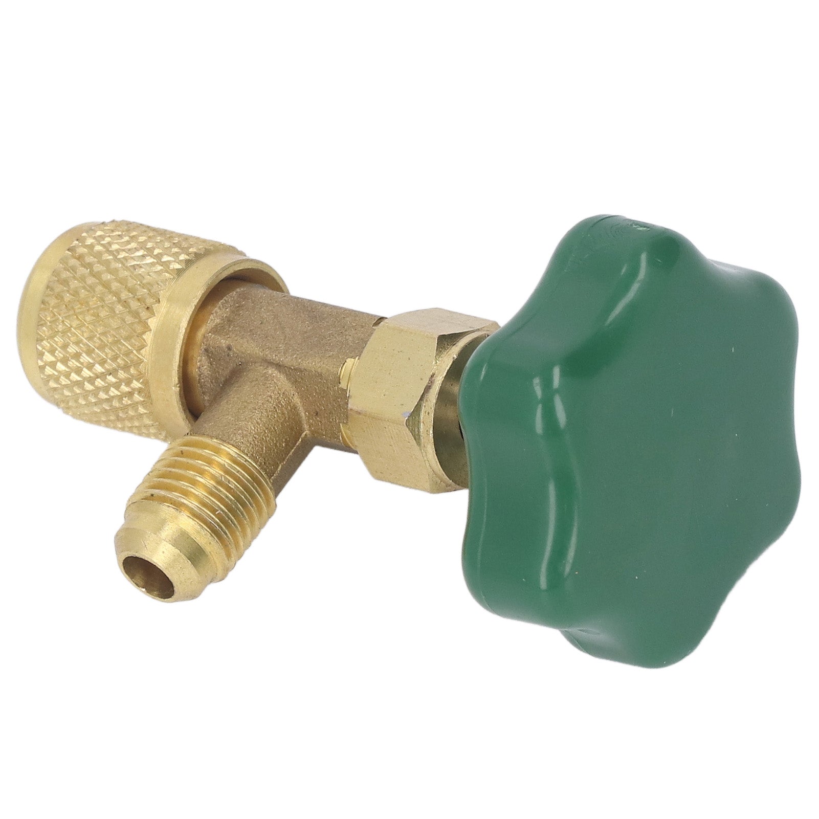 Air Conditioning Refrigerant Valve Copper ABS Leak Proof 1/4in SAE Refrigerant Tank Valve for Replacement