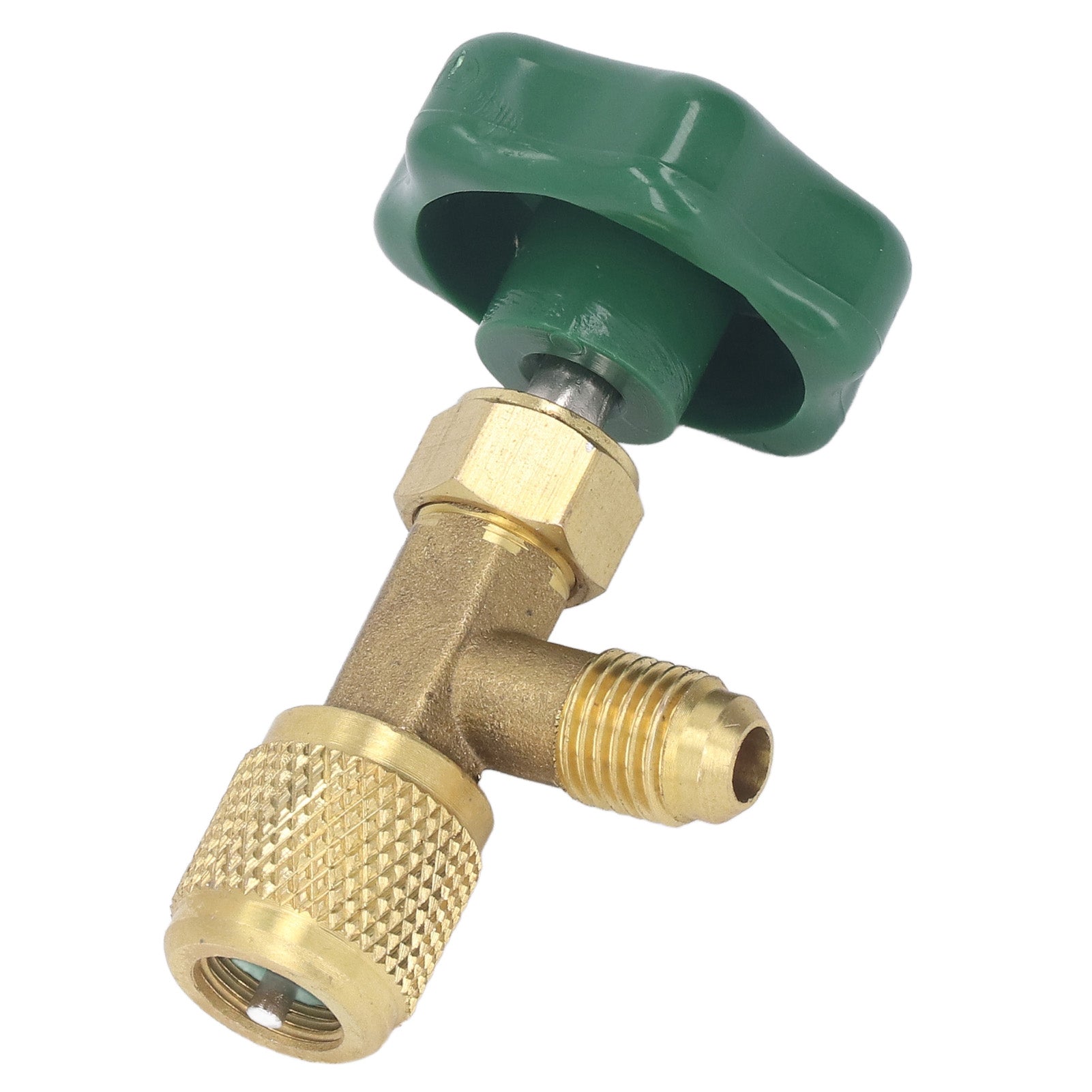 Air Conditioning Refrigerant Valve Copper ABS Leak Proof 1/4in SAE Refrigerant Tank Valve for Replacement