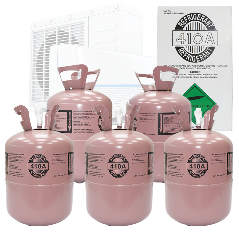 (Shipping in at least 1 month) Wholesale Deal R410A Refrigerant  Tank Cylinder Refrigerant for Air Conditioners 25LB (5cans)